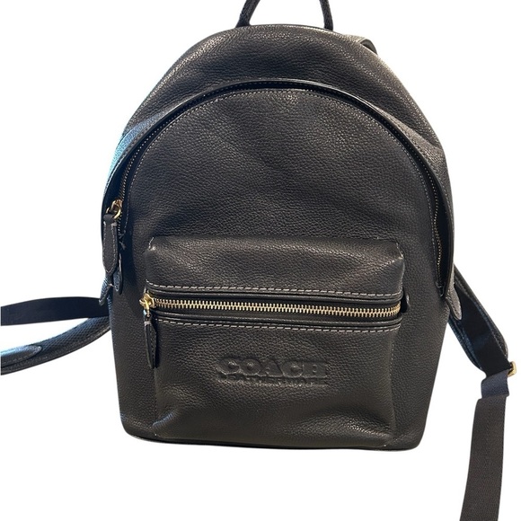 Coach Black Leather Backpack - Picture 3 of 14